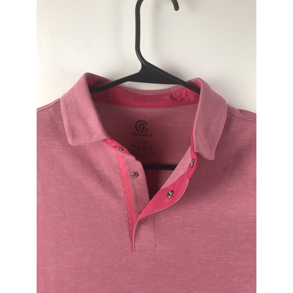 NWT Champion Womens Small Duo Dry Pink Short Sleeve Polo Shirt - Picture 3 of 5
